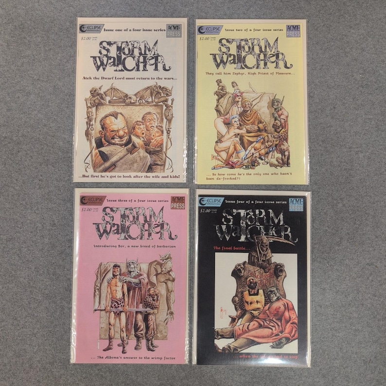 Storm Watcher 1-4 Complete Set Eclipse International Acme Press Fantasy Comics image 1
