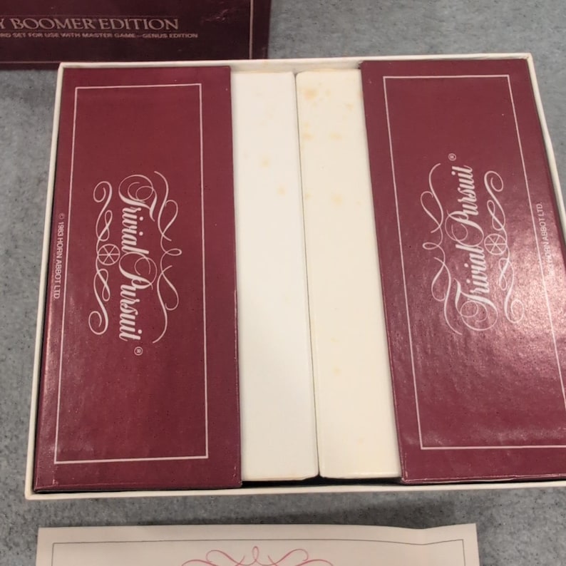 Trivial Pursuit Baby Boomer Edition Subsidiary Card Set 1983 Vintage Trivia Game image 2