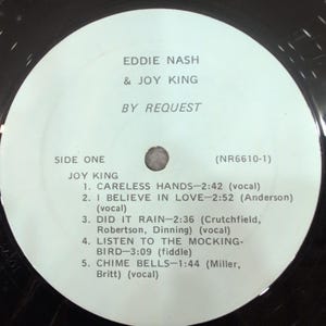 Eddie Nash & Joy King By Request Signed Vinyl LP Galaxie III NR6610-1 Country VG image 5