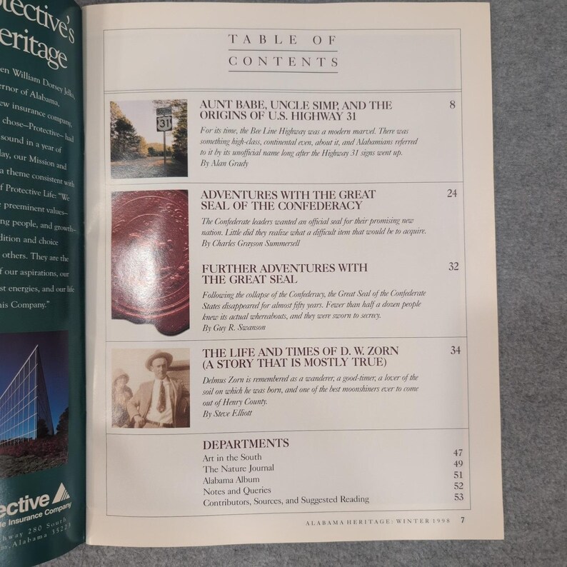 Alabama Heritage Magazine Journal Collection Histoire Culture Lot de 3 image 4