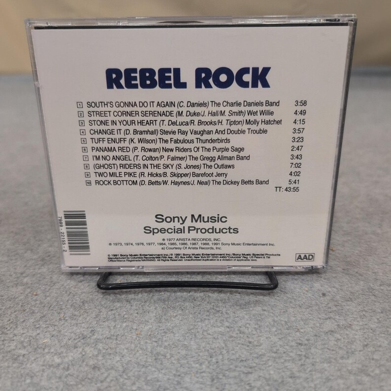 Rebel Rock Sony Music Special Products CD Stevie Ray Vaughan Charlie Daniels image 2