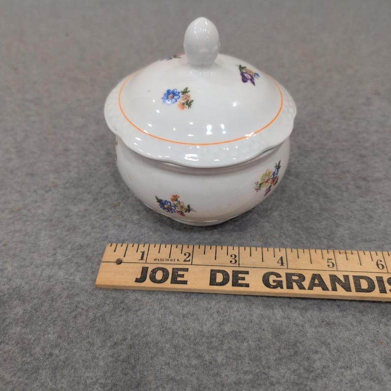 Kahla Kahlaerstedt Pastorale Floral Sugar Bowl with Lid Made in GDR NA308 image 6