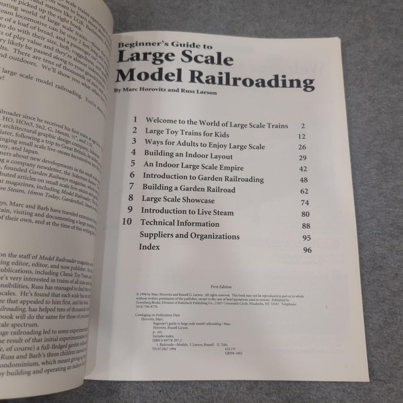Beginner's Guide to Large Scale Model Railroading Marc Horovitz Russ Larson 1994 image 3