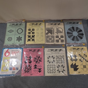 8pc Vintage PDQ Nimble Thimble Quilting Marking Templates Dresden Flower Garden image 1