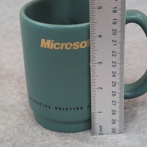 Vintage Microsoft Executive Briefing Center Coffee Mug Teal Made in USA Ceramic image 2