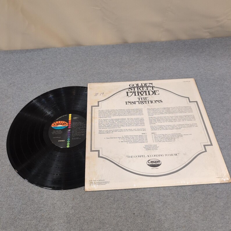 The Inspirations Golden Street Parade Vinyl LP Canaan Records CAS-9779-LP Gospel image 2