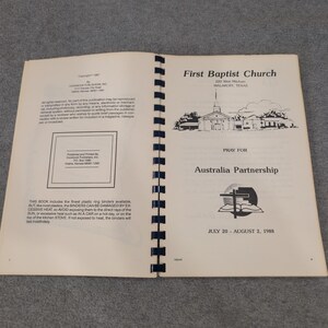 Favorite Recipes First Baptist Church Malakoff Texas Vintage 1987 Cookbook image 2