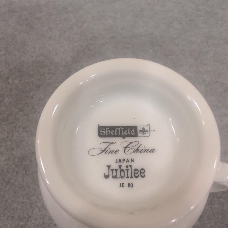 Sheffield Fine China Jubilee JE 81 Demitasse Cup and Saucer Set Floral Japan image 9