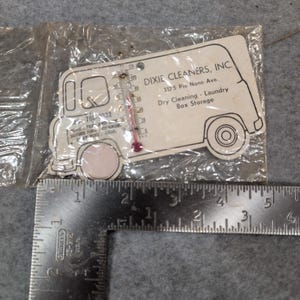 Vintage Dixie Cleaners Macon GA Advertising Truck Thermometer Weather Indicator image 3