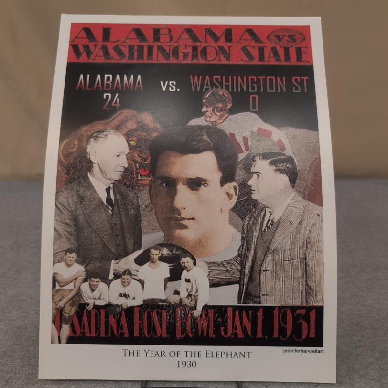 Jennifer Harwell Art History of Alabama Crimson Tide - Juego de 13 impresiones de fútbol imagen 7