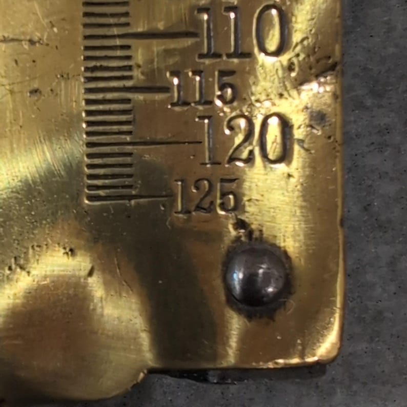 1890-1920's Chatillons Improved Spring Balance Hanging Scale NY 125 Lbs Brass image 7