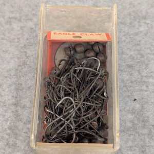 Eagle Claw Fish Hooks and Weights Tackle Box Fishing Lure Assortment