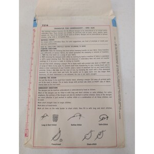 Vintage 1976 SIMPLECITY 7516 Stickerei Transfer Schnittmuster One Size Uncut Bild 2