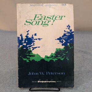 Easter Song! John W Peterson Singspiration Cantata SAB Sheet Music 1969 Vintage image 1
