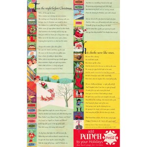 Coca Cola Christmas Holiday Punch Recipe Print Vintage Wall Art Decor image 2