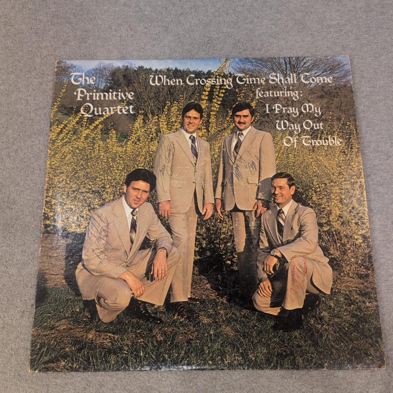 The Primitive Quartet When Crossing Time Shall Come Vinyl LP Signed 1979 image 1