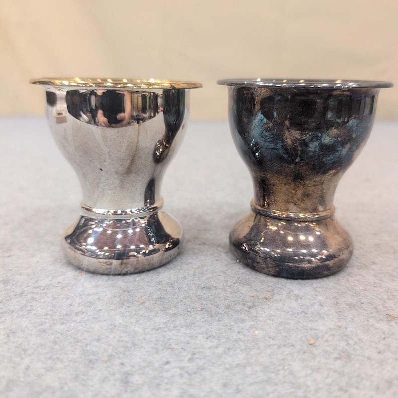 Dingeldein St Louis Silver Plated Egg Cups Gold Wash Interior Set of 2 149799 image 1