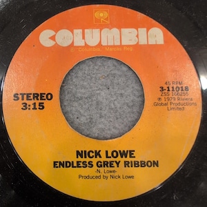 Nick Lowe Cruel To Be Kind Grey Ribbon 1979 Columbia 45 RPM Vinyl 3-11018 image 1