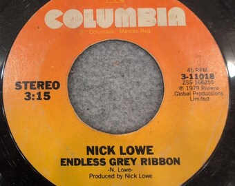 Nick Lowe Cruel To Be Kind Grey Ribbon 1979 Columbia 45 RPM Vinyl 3-11018