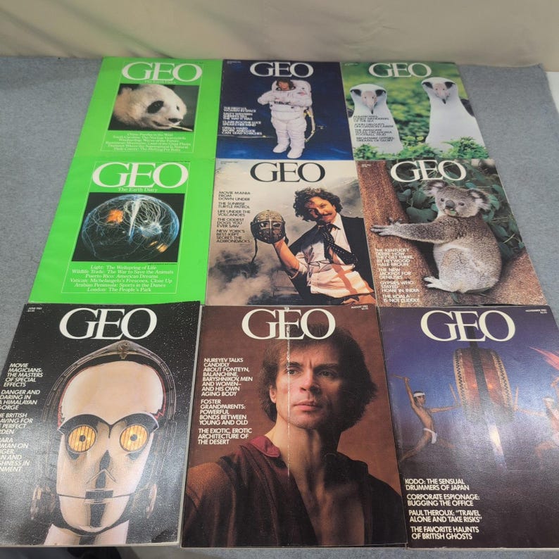 Lot van 28 GEO Magazine Vintage 1981-1984 The Earth Diary Travel Culture Nature afbeelding 3