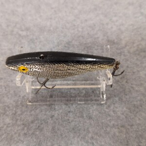 Vintage Rebel Racket-Shad Fishing Lure Silver Black Fish Eye Hard Bait image 2