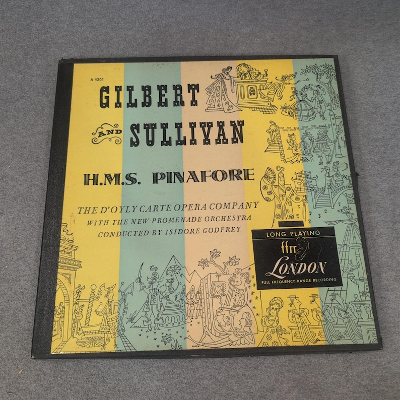 Gilbert and Sullivan HMS Pinafore London ffrr Vinyl Box Set D'Oyly Carte A 4201 image 1