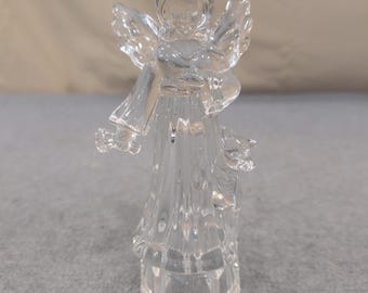 Mikasa Lead Crystal Herald Collection Angelic Harmony Angel with Deer Figurine
