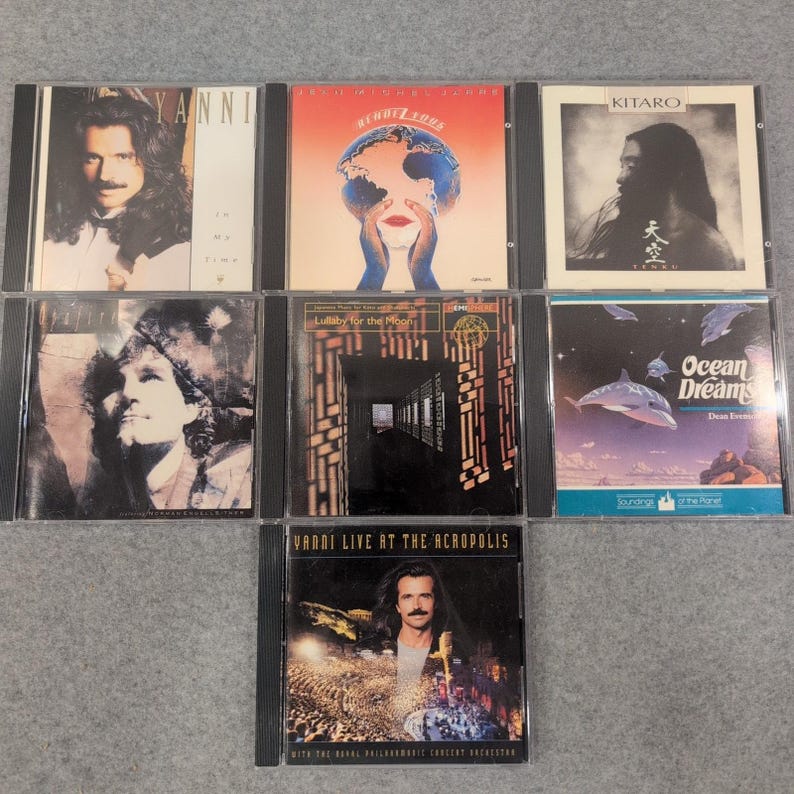 New Age Ambient CD-collectie Yanni Kitaro Jean-Michel Jarre Opafire 7 Disc-collectie afbeelding 1