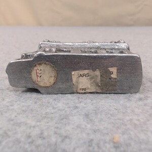 Vintage Cast Metal Christmas Schoolhouse Miniature Merry Xmas Village Decor image 4