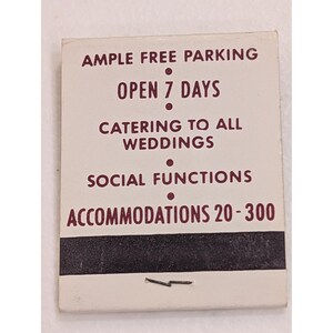Vintage Koenigs Restaurant Floral Park LI NY Matchbook Full Unstruck Matches image 2