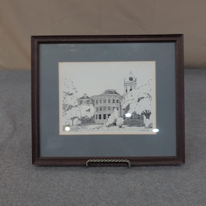 Old Courthouse Monroeville Alabama Lithograph R Morgan 1984 Framed Mockingbird image 1