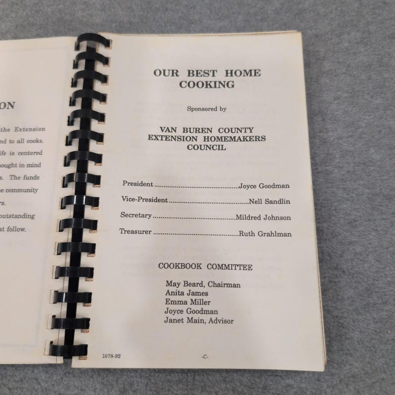 Our Best Home Cooking Van Buren County, Arkansas Extension Homemakers Cookbook image 3