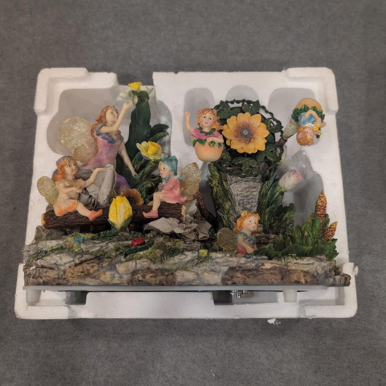 Classic Treasures Musical Animated Fairy Sculpture Zip A Dee Doo-Dah Garden VG+ image 3