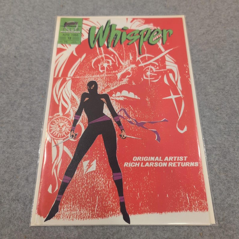 Whisper 12 First Comics April 1988 Rich Larson Art Ninja Action Copper Age image 1