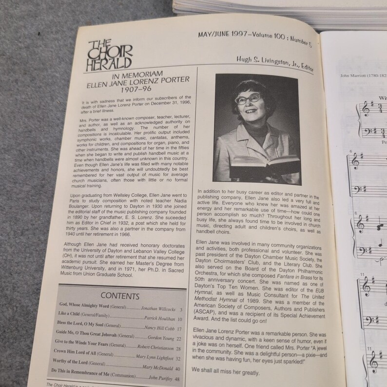 Lot of 8 The Choir Herald Music Magazines May June 1997 Choral Sheet Music VG image 2