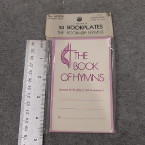 Vintage Abingdon Press United Methodist Book of Hymns Bookplates 50ct 037972 image 3