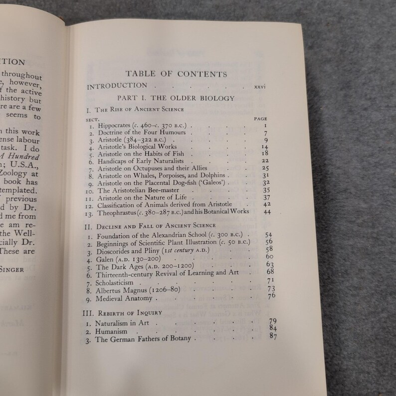 A History of Biology Charles Singer 1962 Revised Edition Hardcover Dust Jacket image 5