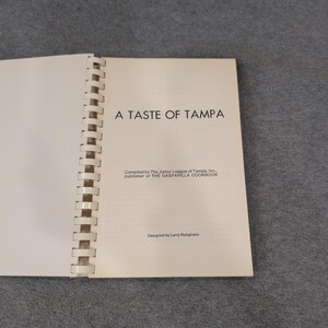 A Taste of Tampa Junior League Cookbook 1978 First Printing Florida Recipes image 2