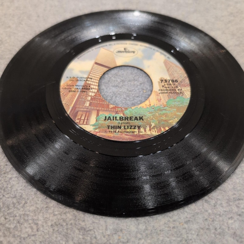 Thin Lizzy The Boys Are Back In Town Jailbreak 7" Vinyl 45 RPM Mercury 73786 '76 bild 3