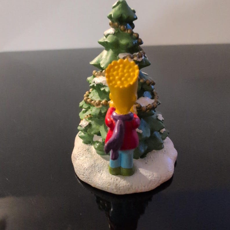 The Simpsons Hawthorne Village Finishing Touches Bart Simpson Christmas Figurine image 2
