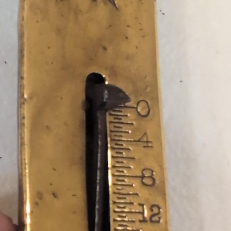 Vintage PS & W Co. Messinghängeskala 25 Pfund Stern Antik 8,5 Zoll 1890-1910 Bild 6