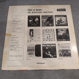 Righteous Brothers This Is New! Vinyl LP Metronome MLP 15 216 Stereo Germany VG image 2