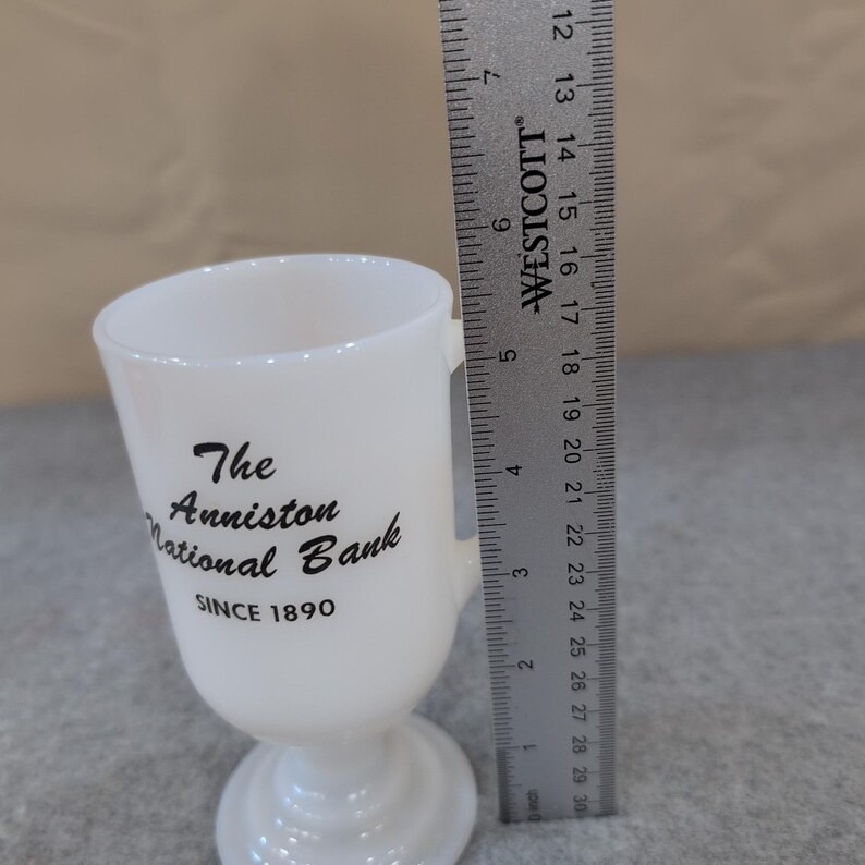The Anniston National Bank Since 1890 Milk Glass Irish Coffee Mug image 2