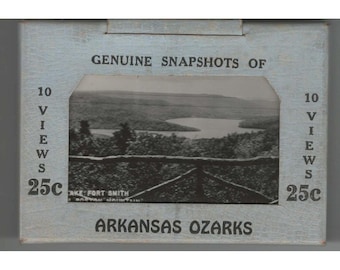 Vintage Arkansas Ozarks Genuine Snapshots Souvenir 10 Views Lake Fort Smith VG