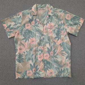 Chemise boutonnée à manches courtes et imprimé floral Alfred Dunner femme taille 12 vintage image 1
