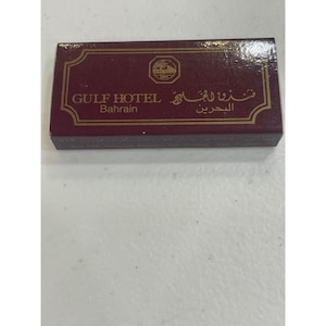 Vintage Gulf Hotel Bahrain Matchbox Full Novelty Collectible Souvenir image 1