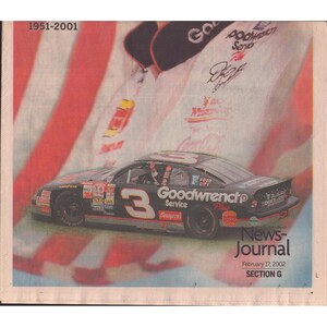 Dale Earnhardt – Amerikanische Legende – Daytona News-Journal 2002 – Gedenkseite Bild 2