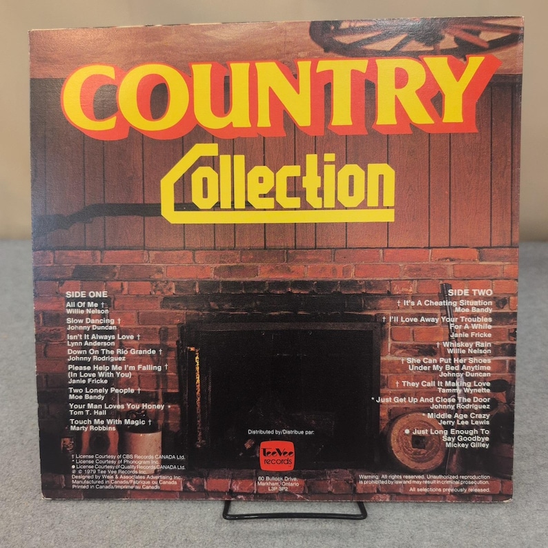 Country Collection Various Artists Vinyl LP Willie Nelson Tammy Wynette TA3 2025 image 2