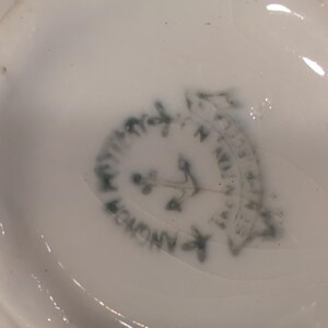 Anchor Pottery Antique Floral Pansy Shaving Mug Scuttle White Ceramic NA309 image 5