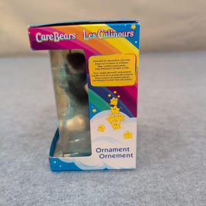2005 Care Bears Bedtime Bear Ornament Les Calinours Blue Moon Star NOS image 5